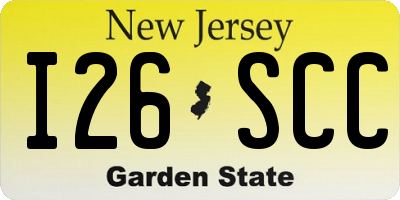NJ license plate I26SCC