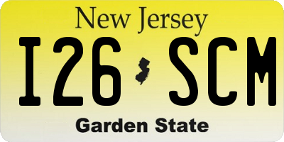 NJ license plate I26SCM