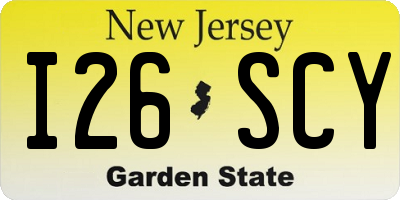 NJ license plate I26SCY