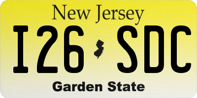 NJ license plate I26SDC