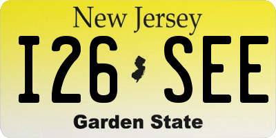 NJ license plate I26SEE