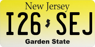 NJ license plate I26SEJ