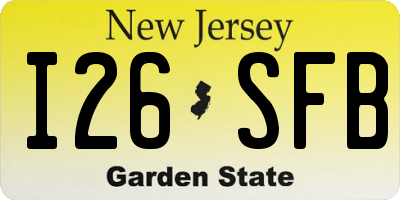 NJ license plate I26SFB