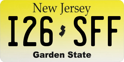 NJ license plate I26SFF