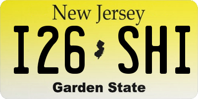 NJ license plate I26SHI