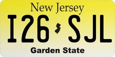 NJ license plate I26SJL