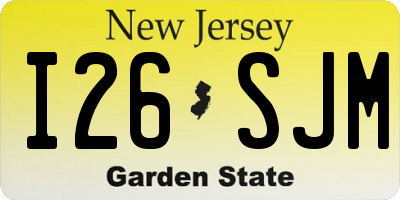 NJ license plate I26SJM