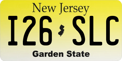 NJ license plate I26SLC