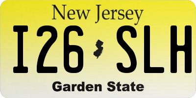 NJ license plate I26SLH