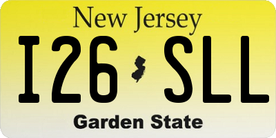 NJ license plate I26SLL