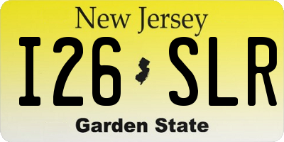 NJ license plate I26SLR
