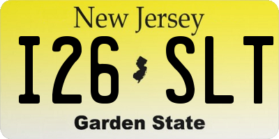 NJ license plate I26SLT