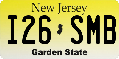 NJ license plate I26SMB