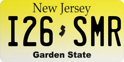 NJ license plate I26SMR
