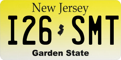 NJ license plate I26SMT