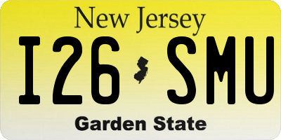 NJ license plate I26SMU