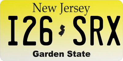 NJ license plate I26SRX