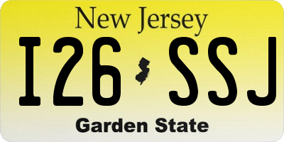 NJ license plate I26SSJ