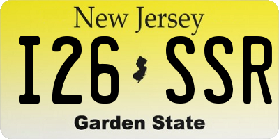 NJ license plate I26SSR