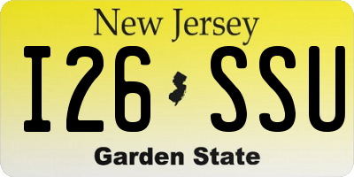 NJ license plate I26SSU
