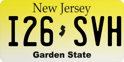 NJ license plate I26SVH