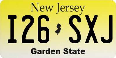 NJ license plate I26SXJ