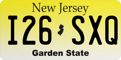 NJ license plate I26SXQ