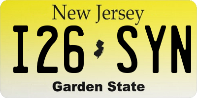 NJ license plate I26SYN