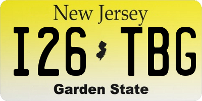 NJ license plate I26TBG