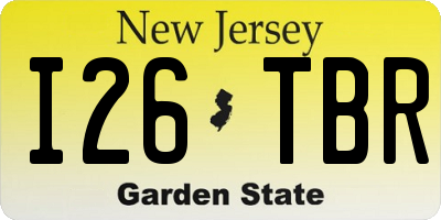 NJ license plate I26TBR