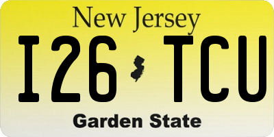 NJ license plate I26TCU