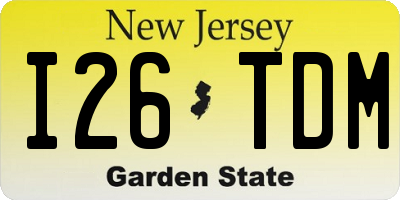 NJ license plate I26TDM