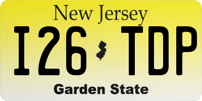 NJ license plate I26TDP