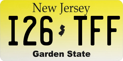 NJ license plate I26TFF