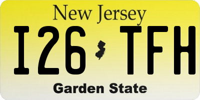 NJ license plate I26TFH