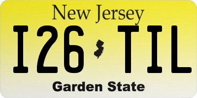 NJ license plate I26TIL