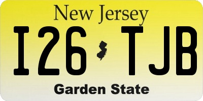 NJ license plate I26TJB