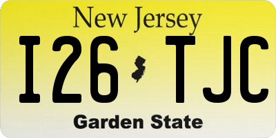 NJ license plate I26TJC