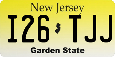 NJ license plate I26TJJ