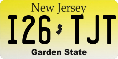 NJ license plate I26TJT