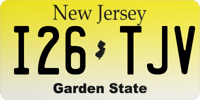 NJ license plate I26TJV
