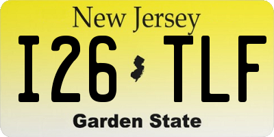 NJ license plate I26TLF