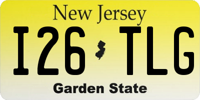 NJ license plate I26TLG