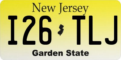 NJ license plate I26TLJ