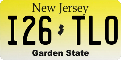 NJ license plate I26TLO