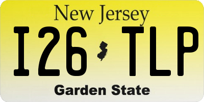 NJ license plate I26TLP