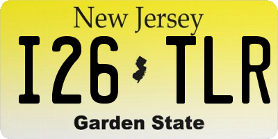 NJ license plate I26TLR