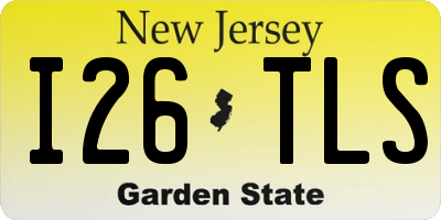 NJ license plate I26TLS