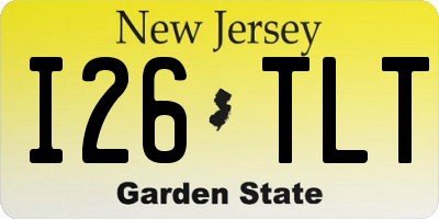 NJ license plate I26TLT