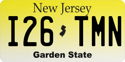 NJ license plate I26TMN